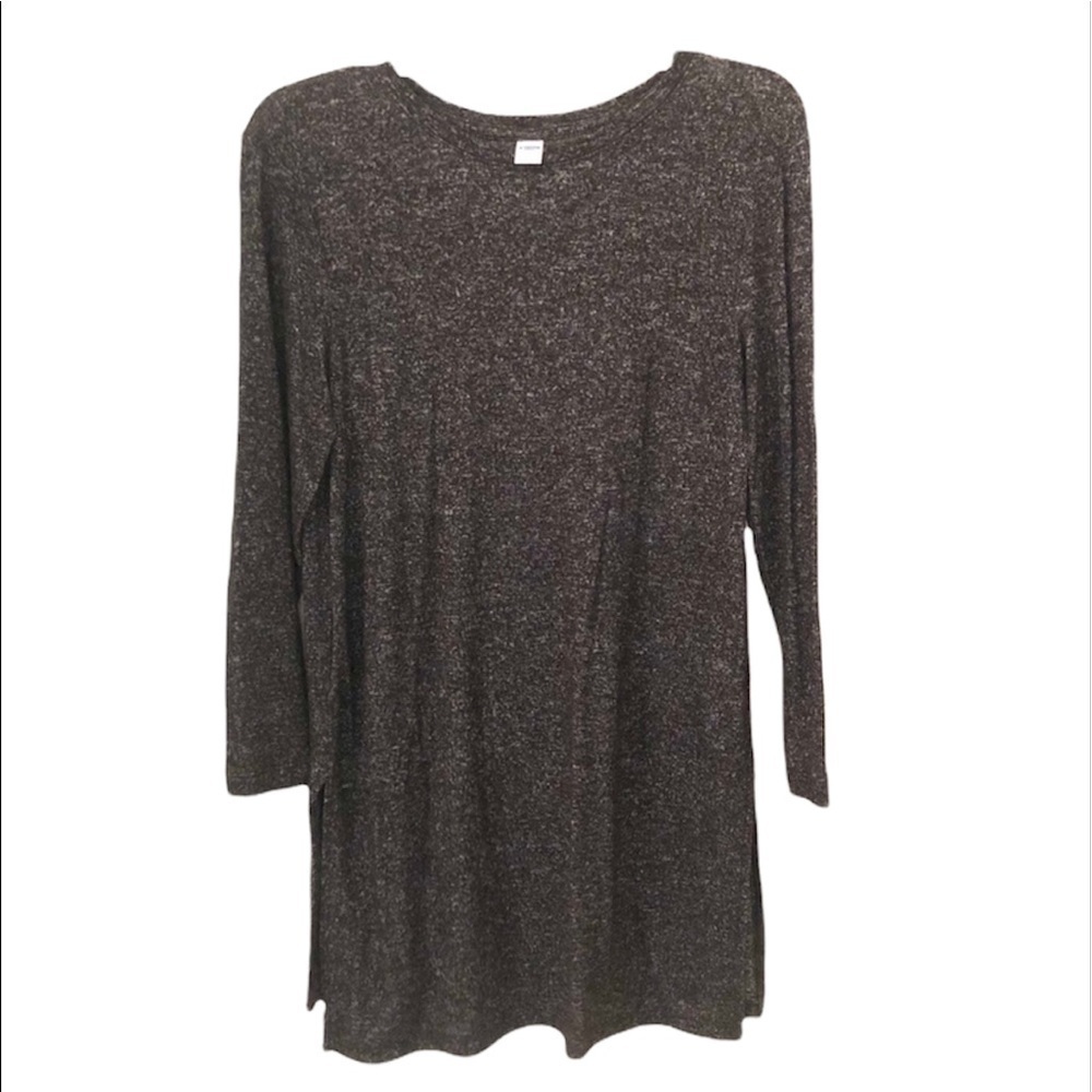 2/$15 Old Navy - Black & Gray Heathered Tunic Tee Small